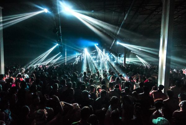 Concert with a huge crowd